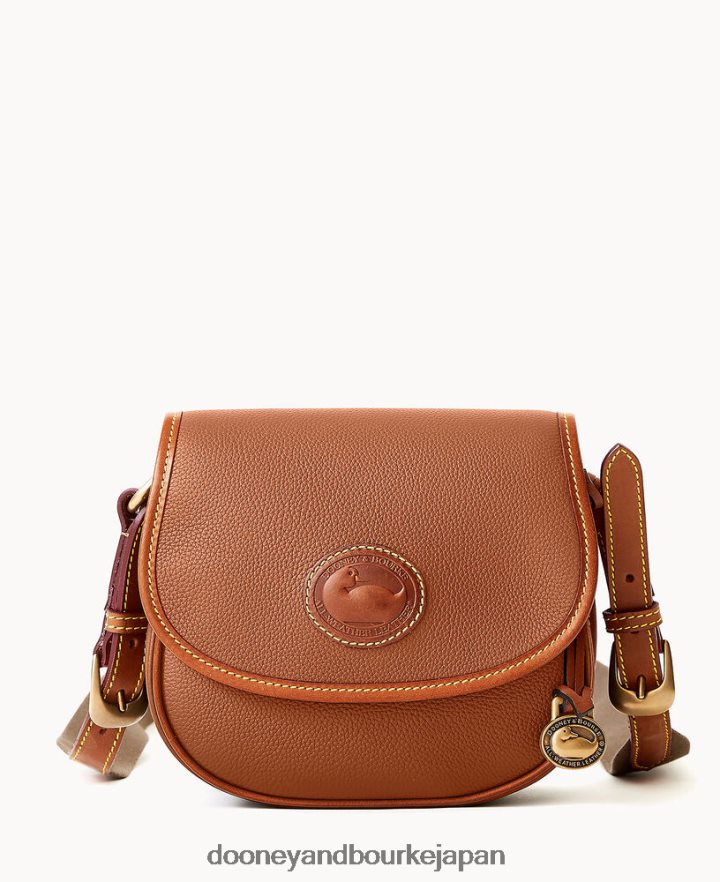 Dooney & Bourke 全天候型レザー 3.0 サドル クロスボディ 20 カラメル バッグ T6X2XP1692