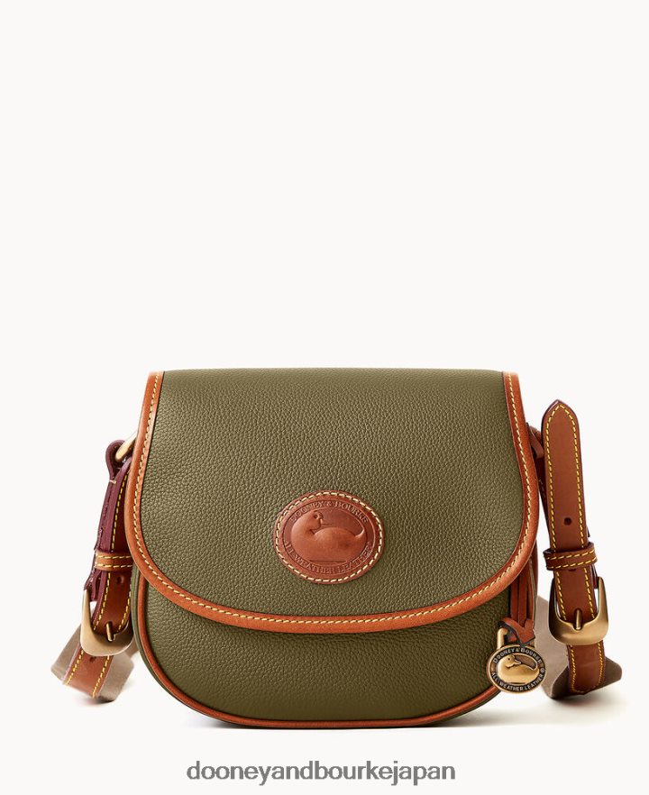 Dooney & Bourke 全天候型レザー 3.0 サドル クロスボディ 20 緑 バッグ T6X2XP1695