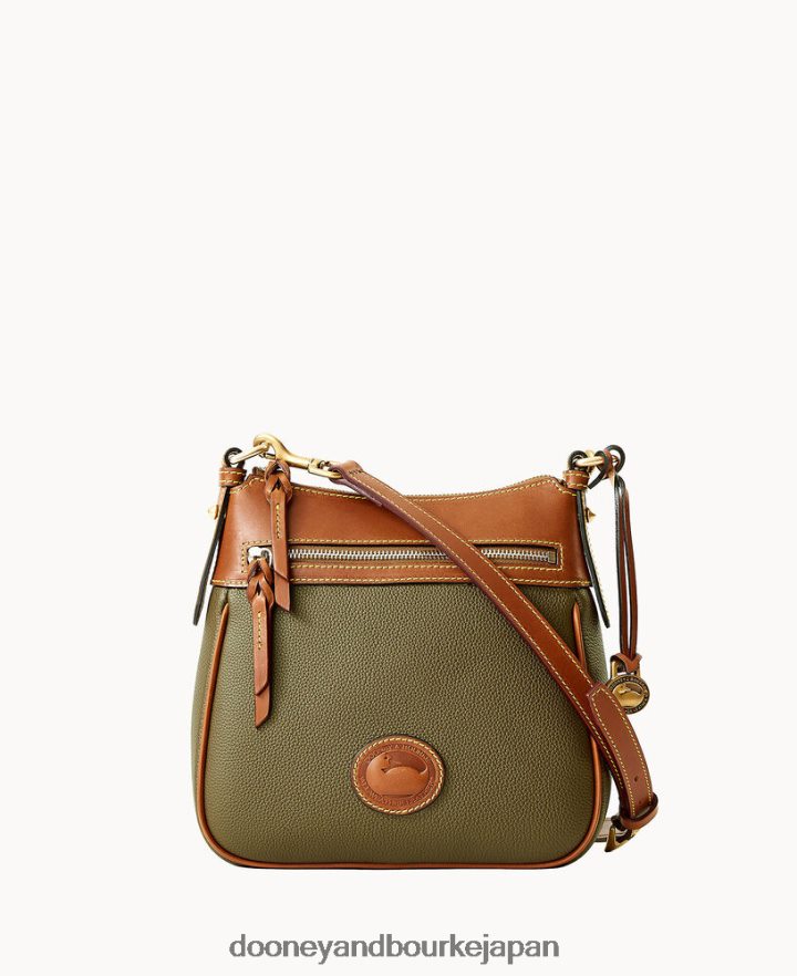 Dooney & Bourke オールウェザー レザー 3.0 ジップ トップ クロスボディ 23 緑 バッグ T6X2XP1717