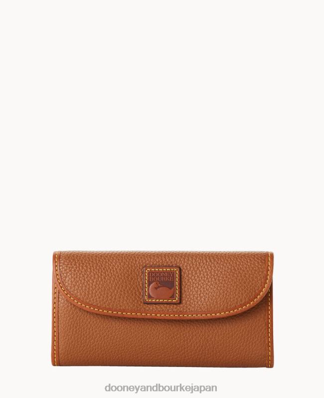 Dooney & Bourke ペブルグレイン コンチネンタル クラッチ A4V004036 アクセサリー カラメル