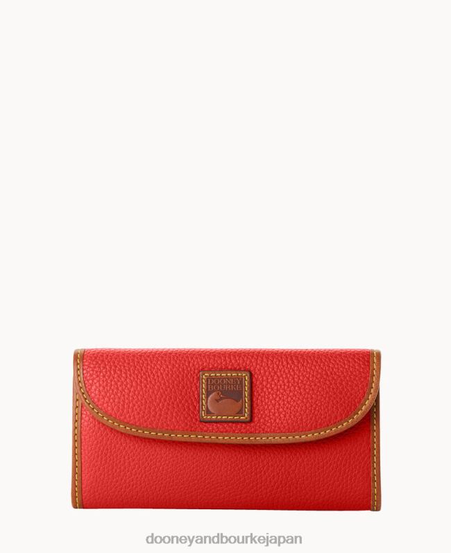 Dooney & Bourke ペブルグレイン コンチネンタル クラッチ A4V004041 アクセサリー 赤