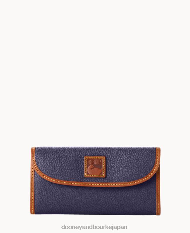 Dooney & Bourke ペブルグレイン コンチネンタル クラッチ A4V004043 アクセサリー ミッドナイトブルー