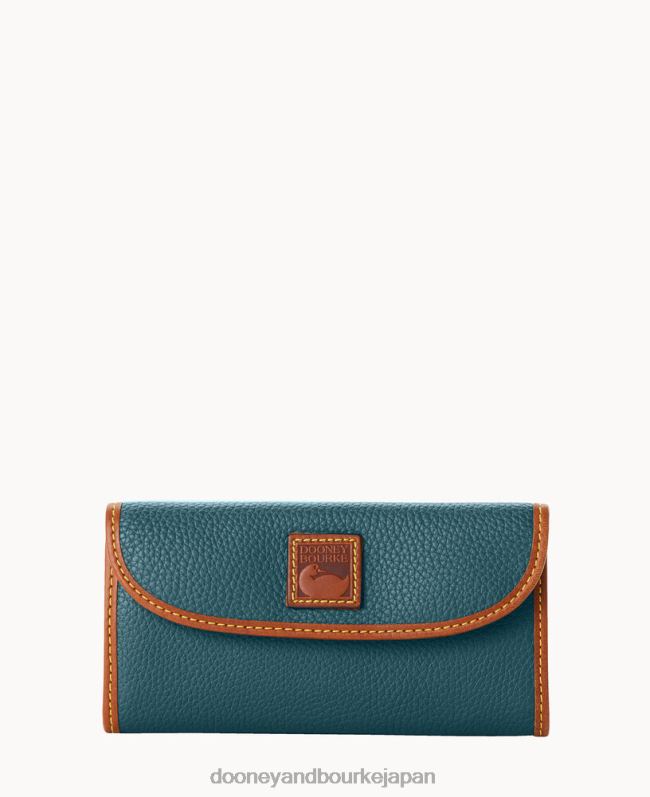 Dooney & Bourke ペブルグレイン コンチネンタル クラッチ A4V004046 アクセサリー ティール