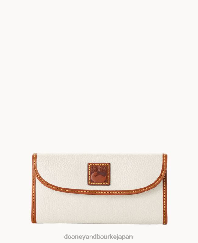 Dooney & Bourke ペブルグレイン コンチネンタル クラッチ A4V004049 アクセサリー 白