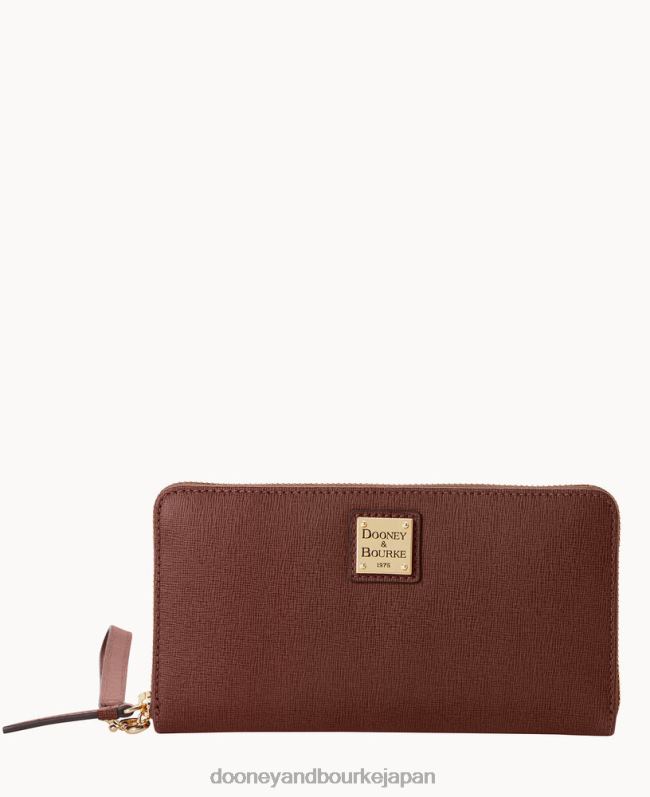 Dooney & Bourke サフィアーノ ラージ ジップアラウンド リストレット A4V004186 アクセサリー アンバー