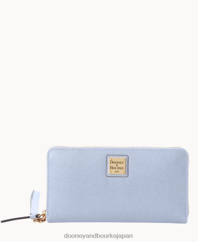 Dooney & Bourke サフィアーノ ラージ ジップアラウンド リストレット A4V004189 アクセサリー グレイシャーブルー