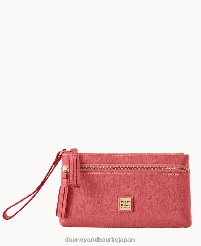 Dooney & Bourke サフィアーノ ダブルジップ リストレット A4V004204 バッグ バブルガム