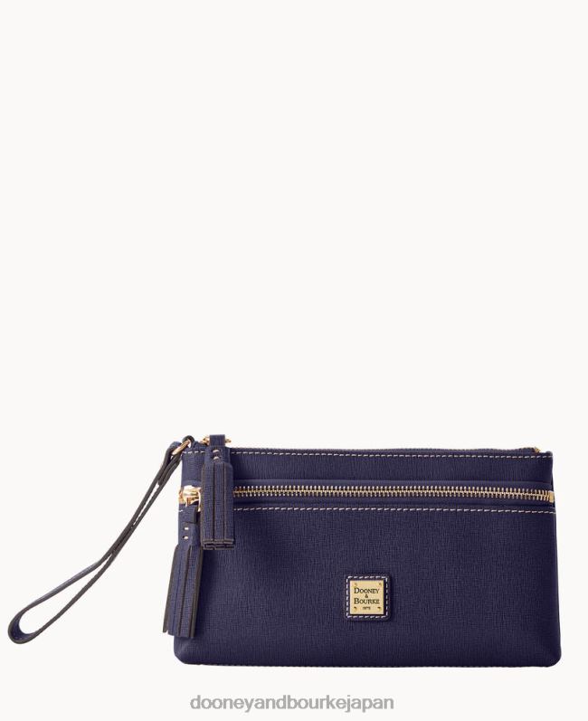 Dooney & Bourke サフィアーノ ダブルジップ リストレット A4V004207 バッグ マリン