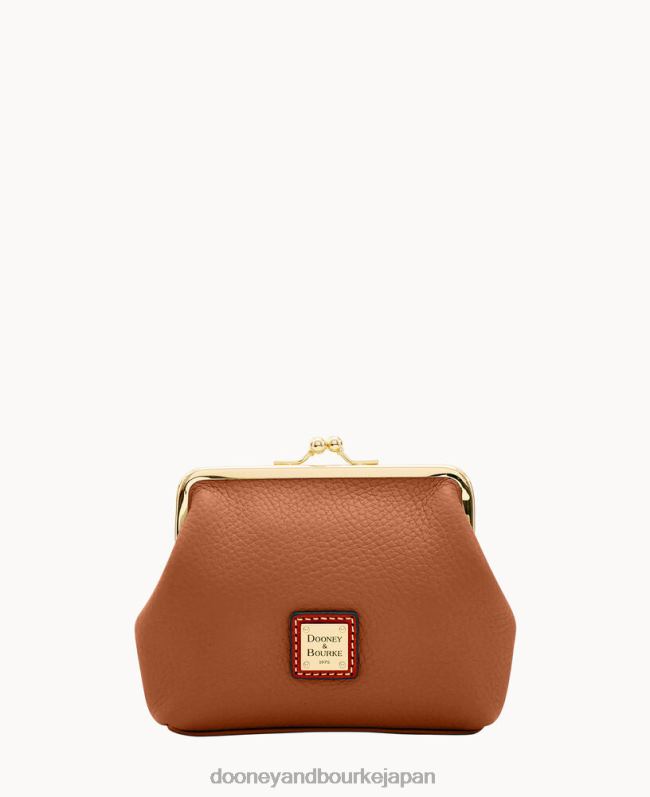 Dooney & Bourke ペブルグレイン ラージ フレーム ハンドバッグ A4V004219 バッグ カラメル