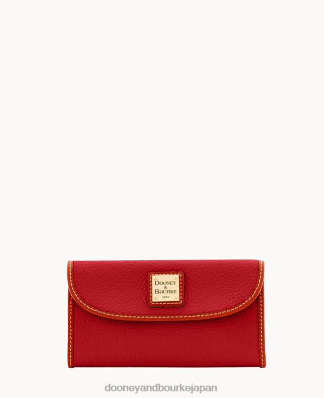 Dooney & Bourke ペブルグレイン コンチネンタル クラッチ A4V004232 バッグ 赤