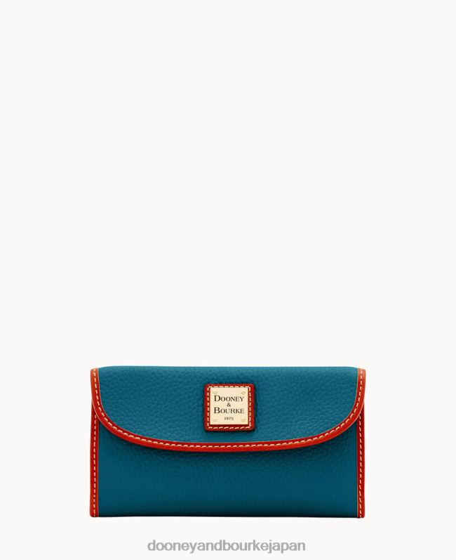 Dooney & Bourke ペブルグレイン コンチネンタル クラッチ A4V004233 バッグ ティール