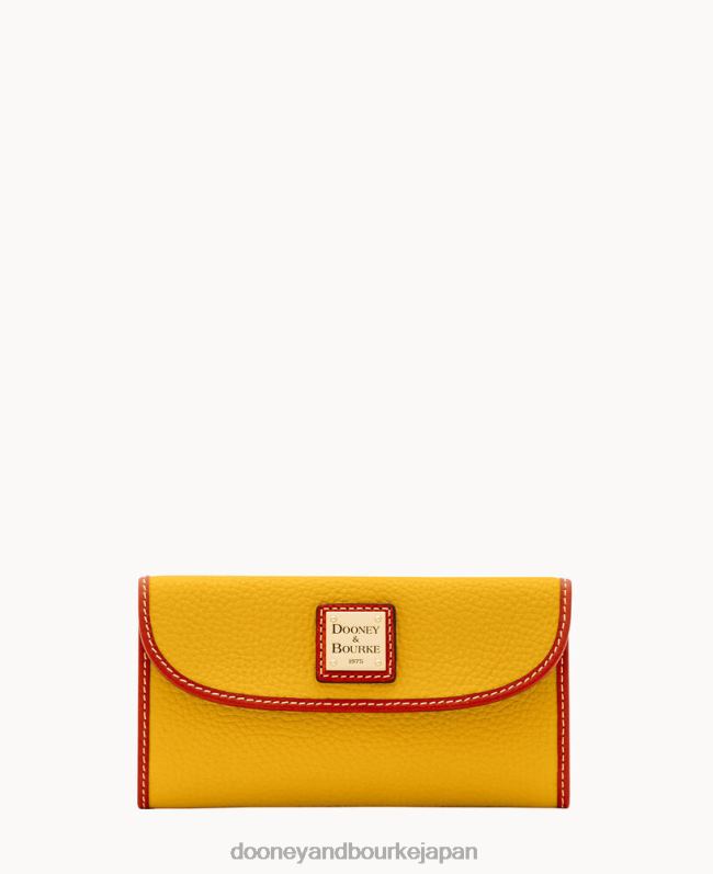 Dooney & Bourke ペブルグレイン コンチネンタル クラッチ A4V004238 バッグ マスタード