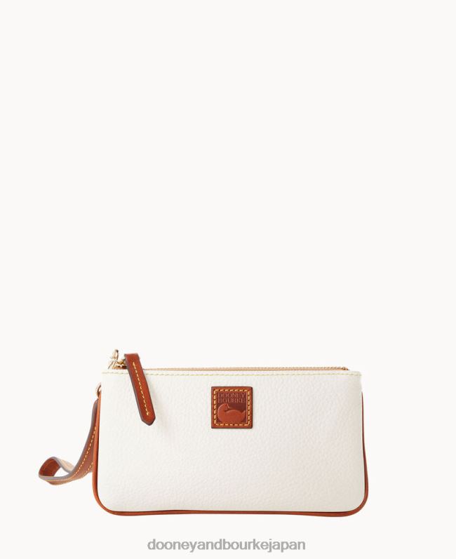 Dooney & Bourke ペブルグレイン ミディアム リストレット A4V004447 バッグ 白