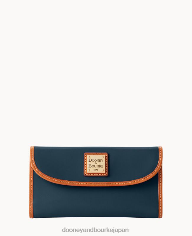 Dooney & Bourke ウェックスフォード レザー コンチネンタル クラッチ A4V004526 アクセサリー ミッドナイトブルー