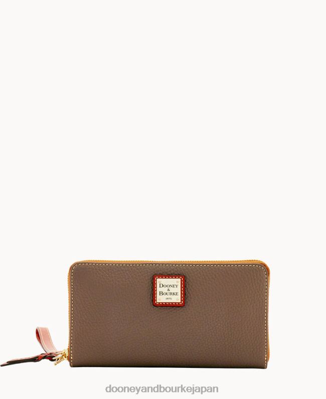 Dooney & Bourke 小石粒の大きなジップアラウンド リストレット A4V004539 バッグ 象