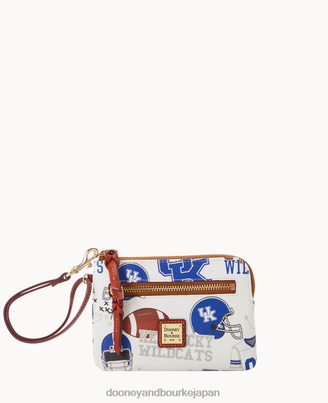 Dooney & Bourke ケンタッキー大学のジップアラウンド リストレット A4V004567 アクセサリー ホワイトマルチ