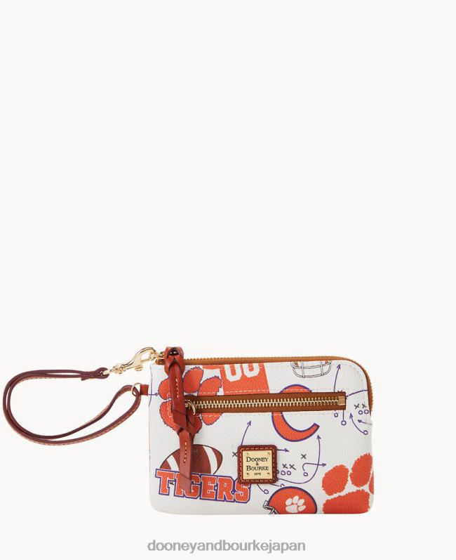 Dooney & Bourke カレッジジップアラウンドリストレット A4V004628 アクセサリー クレムソン