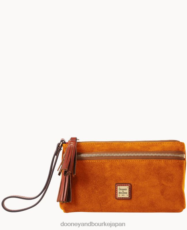 Dooney & Bourke スエードのダブルジップリストレット A4V004675 アクセサリー アンバー