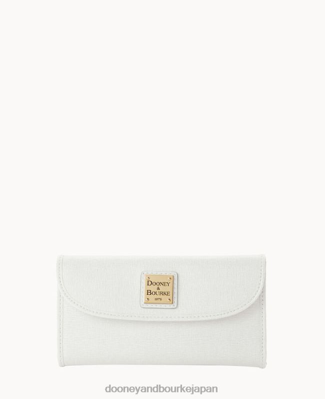 Dooney & Bourke サフィアーノ コンチネンタル クラッチ A4V004845 アクセサリー オフホワイト