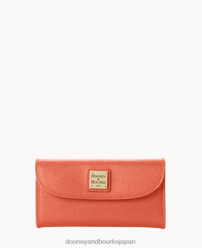 Dooney & Bourke サフィアーノ コンチネンタル クラッチ A4V004847 アクセサリー コーラル