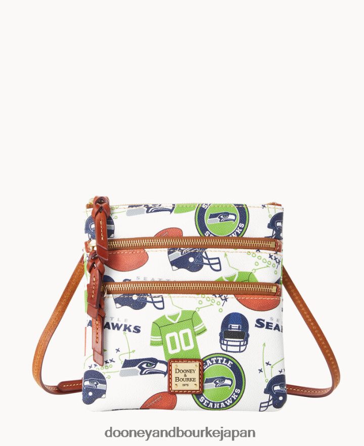 Dooney & Bourke NFL NS トリプル ジップ クロスボディ シーホークス バッグ T6X2XP1765