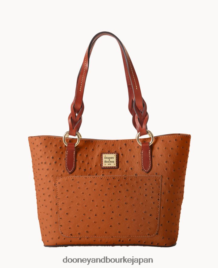 Dooney & Bourke オーストリッチ スモール グレッチェン トート カラメル バッグ T6X2XP1313