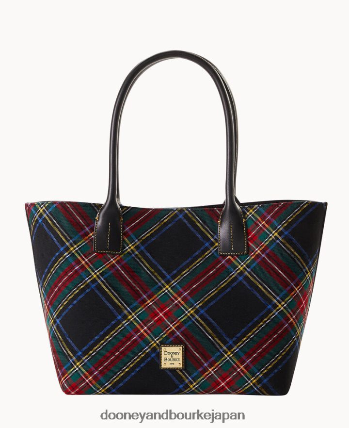 Dooney & Bourke タータンチェックの小さなラッセル 黒 バッグ T6X2XP1399