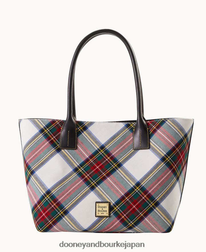 Dooney & Bourke タータンチェックの小さなラッセル 白 バッグ T6X2XP1402