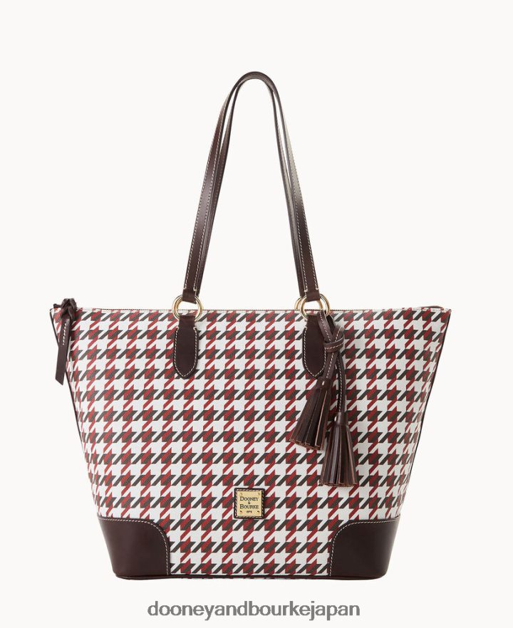 Dooney & Bourke 千鳥格子 キャリアトート レンガ バッグ T6X2XP1405