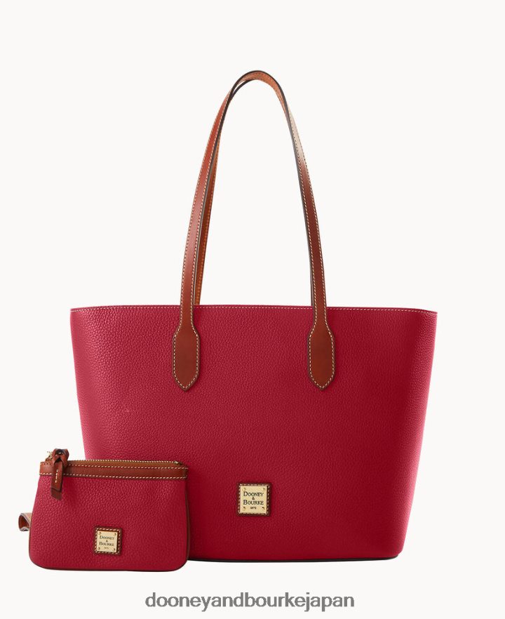 Dooney & Bourke ミディアムリストレット付きペブルグレイントート ワイン バッグ T6X2XP1454