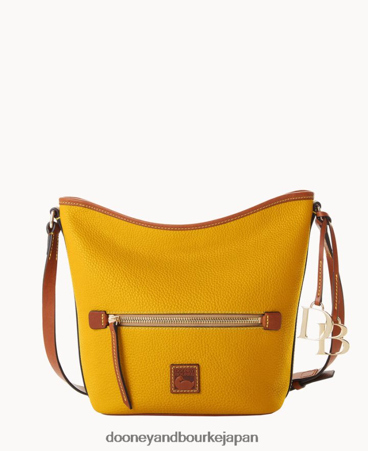 Dooney & Bourke ペブルグレイン ジップサック マスタード バッグ T6X2XP1552