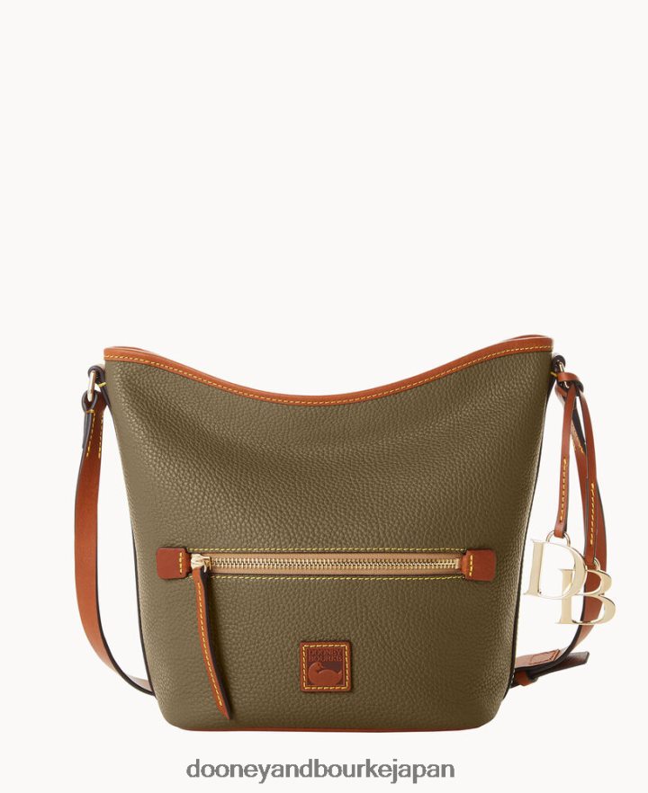 Dooney & Bourke ペブルグレイン ジップサック オリーブ バッグ T6X2XP1553