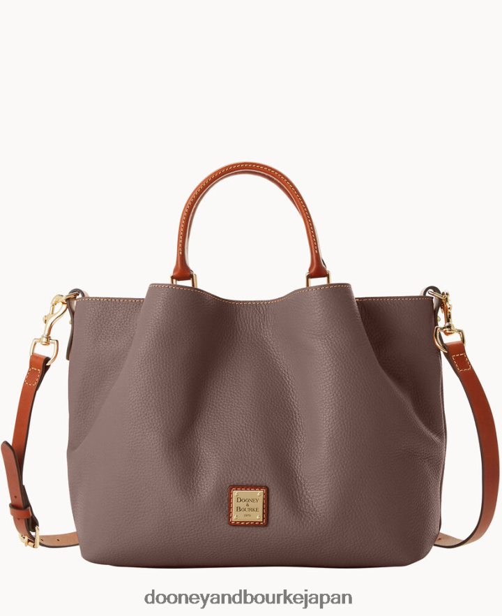 Dooney & Bourke 小石粒の大きなバーロー トープ バッグ T6X2XP179