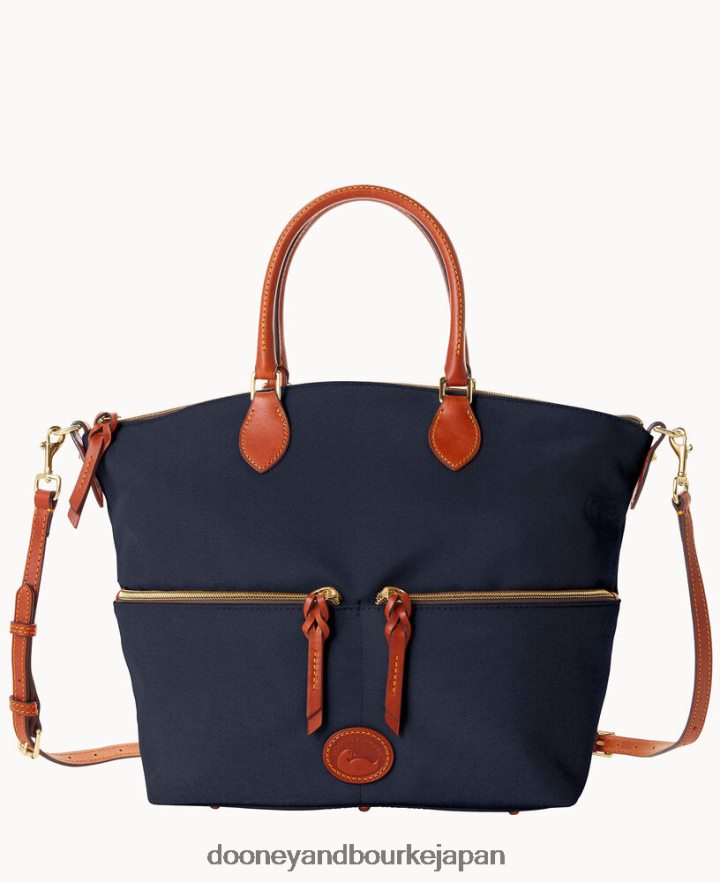 Dooney & Bourke ナイロン ラージ ポケット サッチェル 海軍 バッグ T6X2XP373