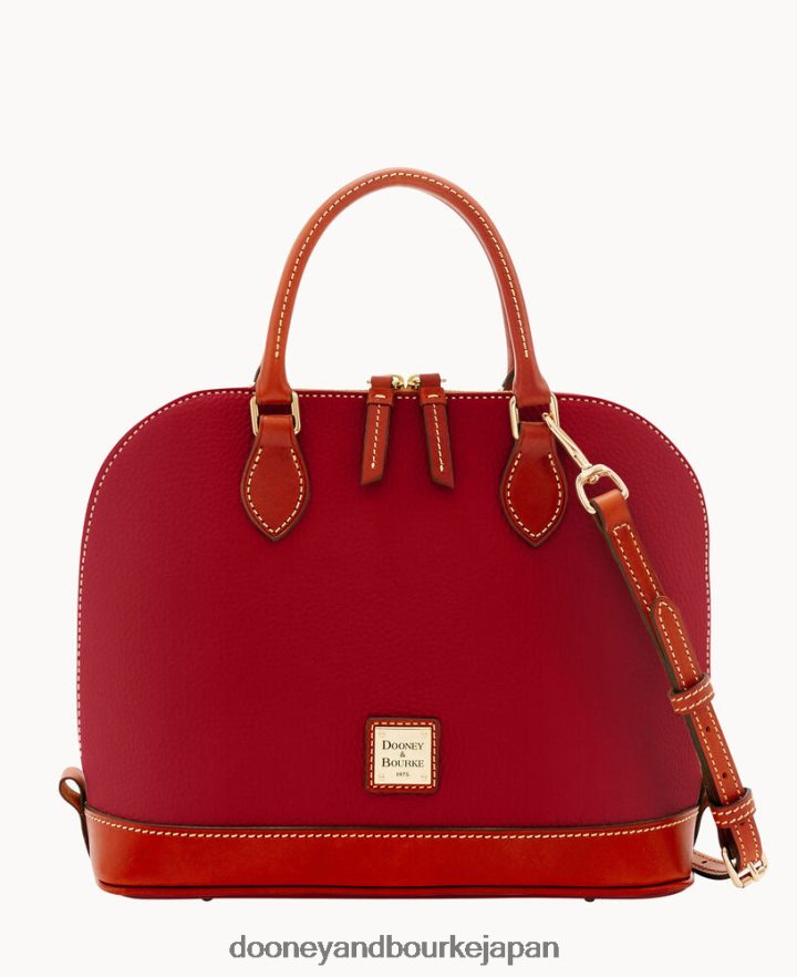 Dooney & Bourke ペブルグレイン ジップ ジップ サッチェル ワイン バッグ T6X2XP62