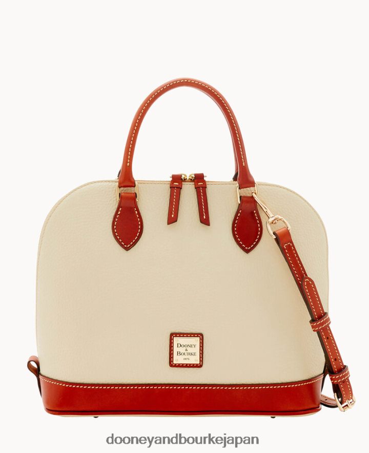 Dooney & Bourke ペブルグレイン ジップ ジップ サッチェル 骨 バッグ T6X2XP63