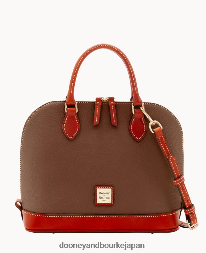 Dooney & Bourke ペブルグレイン ジップ ジップ サッチェル 吠える バッグ T6X2XP71