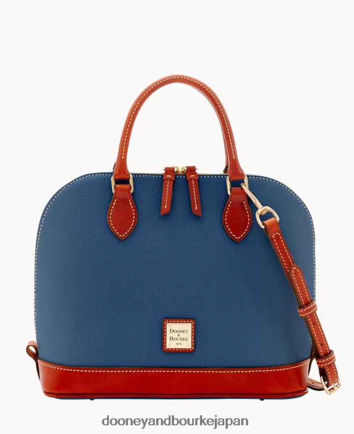 Dooney & Bourke ペブルグレイン ジップ ジップ サッチェル ジーンズ バッグ T6X2XP72