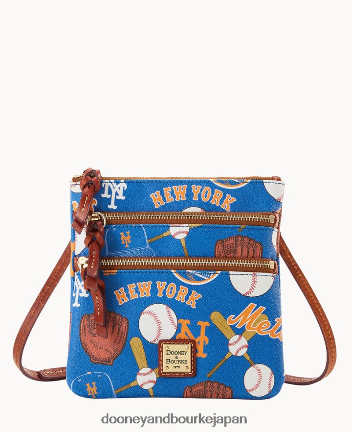 Dooney & Bourke mlb ns トリプル ジップ クロスボディ メッツ バッグ T6X2XP1843